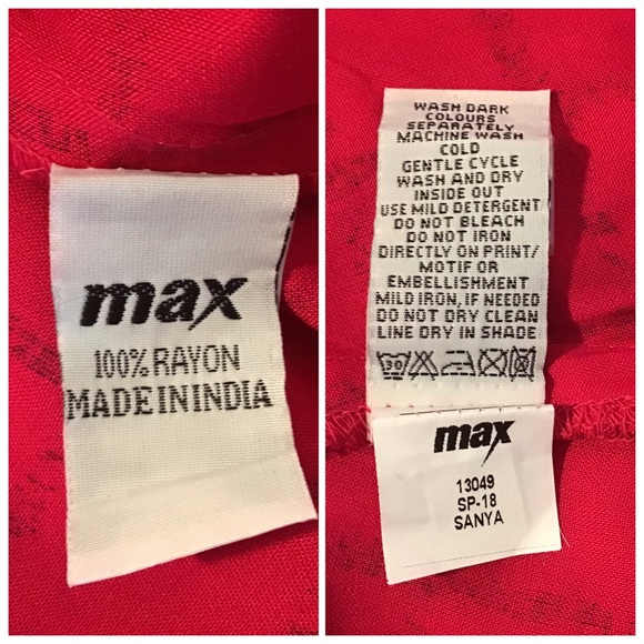 Max Pink with Grey 100% Rayon Kurta, XL - Picture 14 of 16